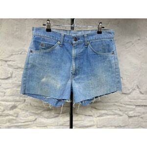 Vtg 80s Levis 505 Distressed Cut Off Shorts Orange Tab Talon Zipper Daisy Duke